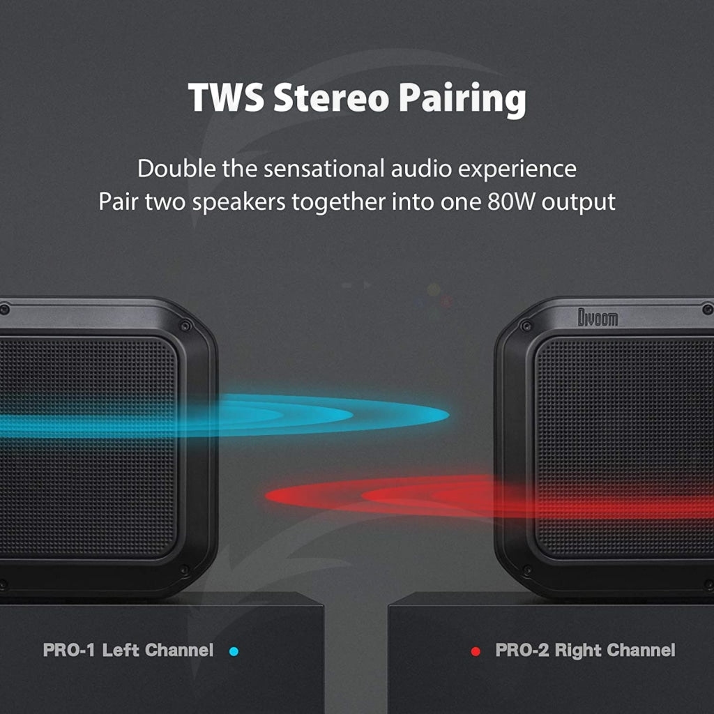 Divoom Voombox Pro Premium 40W 12Hour Playtime TWS Portable Bluetooth Speaker (Black) Divoom Voombox Pro Premium 40W 12Hour Playtime TWS Portable Bluetooth Speaker (Black)